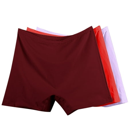 jobturf 3 Pack Boyshorts Panties for Women High Waisted Stretch Boxers Briefs Full Coverages Butt Lifter Shapewear Underwear Seamless Workout Panty
