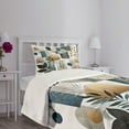 thumbnail image 4 of Ambesonne Aesthetic Quilted Bedspread Set 2 Pcs, Branches Modern Abstract, Twin Size, Blue Grey Pastel Brown, 4 of 4