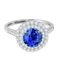 thumbnail image 2 of Mauli Jewels Engagement Rings for Women 1.25 Carat Halo Antique Design Tanzanite And Diamond Engagement Ring 4 Prong-Setting 14K White Gold, 2 of 6