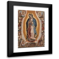 Antonio de Torres 11x14 Black Modern Framed Museum Art Print Titled - Virgin of Guadalupe (circa 1720)