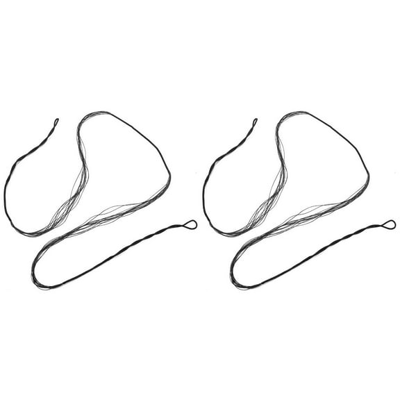 2pcs 57inch Archery 12 Strand Bow String Bowstring for Recurve Long Bow Hunting (Black)