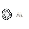 thumbnail image 1 of Reloj De Pared De Lujo Acrílico Con Efecto Derretido Y Figuras De Elefantes. Reloj De Pared único, Creativo Y Distorsionado Con Esculturas De Animales Para Decoración De Escritorios Y Tiendas., 1 of 8