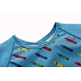 thumbnail image 7 of Abstract Kids Art Smock Apron - Blue Crayon Print Long Sleeve Waterproof Bib for Painting, Feeding and More - 2 Pockets - Microfiber with Vinyl Lining - Extra Small, 7 of 7