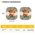 thumbnail image 5 of Yuyamidu Highland Cow Car Sun Shade Dahlia Car Sun Shade Windshield for Truck Van Sedan Cute Automotive Windshield Sunshades 2 Packs Non-Slip Vehivle Windshield Cover, 5 of 5