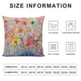 thumbnail image 5 of COMIO  Flower Pillow Case,Watercolor Poppy Flower Smudging Art Design Cushion Cover Square Standard Home Decorative for Men/Women, 5 of 5