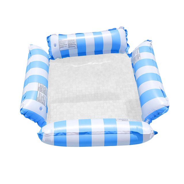 Flotador inflable para piscina, flotabilidad, juguete acuático, cama a , silla flotante inflable Azul claro