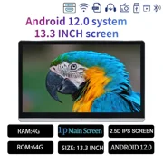 Dual HDMI 13.3 inch IPS Display Car Headrest Monitor Android 12 4G+64G For Car Rear Seat Player Video FM BT WIFI
