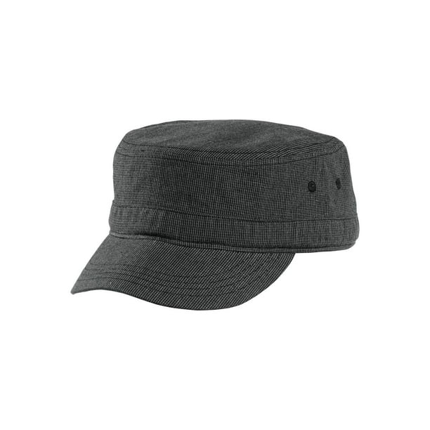 Top Headwear Casquette Militaire Pied-de-Poule - Noir/charbon
