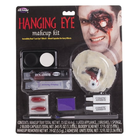 FX Hanging Eye Makeup 11pc Special Effects Kit, .34 oz, Red Pink