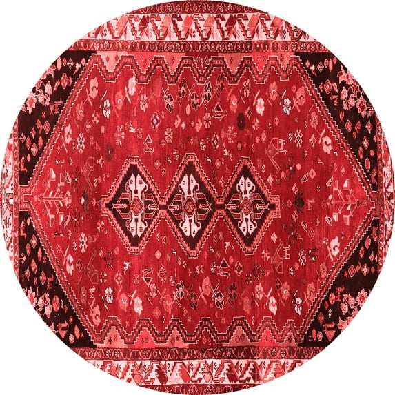 Ahgly Company Indoor Round Persian Red Traditional Area Rugs, 5' Round