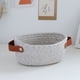 thumbnail image 5 of Cesta de almacenamiento nórdica Bearachild con asas contenedor de Cuerda de algodón tejido a mano color Marrón S, 5 of 6