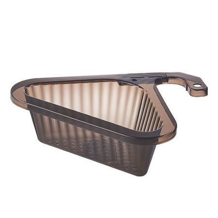 

Anvazise Drain Basket Triangular Non-slip Easy Hanging Punch Free Wide Opening Vegetable Cleaning Plastic Extendable Handle Sink Strainer Kitchen Tool