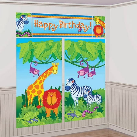 Jungle Animals Scene Setter 6'