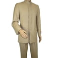 thumbnail image 4 of Men Apollo King Band Collarless Church Suit Mandarin 5 Hidden Buttons AG57 Tan, 4 of 9