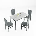 5Piece Dining Table Set for 4, Kitchen Table Set with Chairs, White