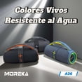 thumbnail image 2 of Bocina Moreka+ A26 50W 4800mAh Bluetooth, TF Card, Radio FM, USB Contra Agua IPX6, 2 of 9