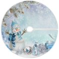 thumbnail image 1 of Falda de árbol de Navidad Wamika Winter Snowman de poliéster, 1 of 6