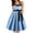 Blue, variant on Jamsmile Womens Rockabilly Dress Summer Halter Polka Dot Strapless High Waist Vintage Hanging Neck Dress