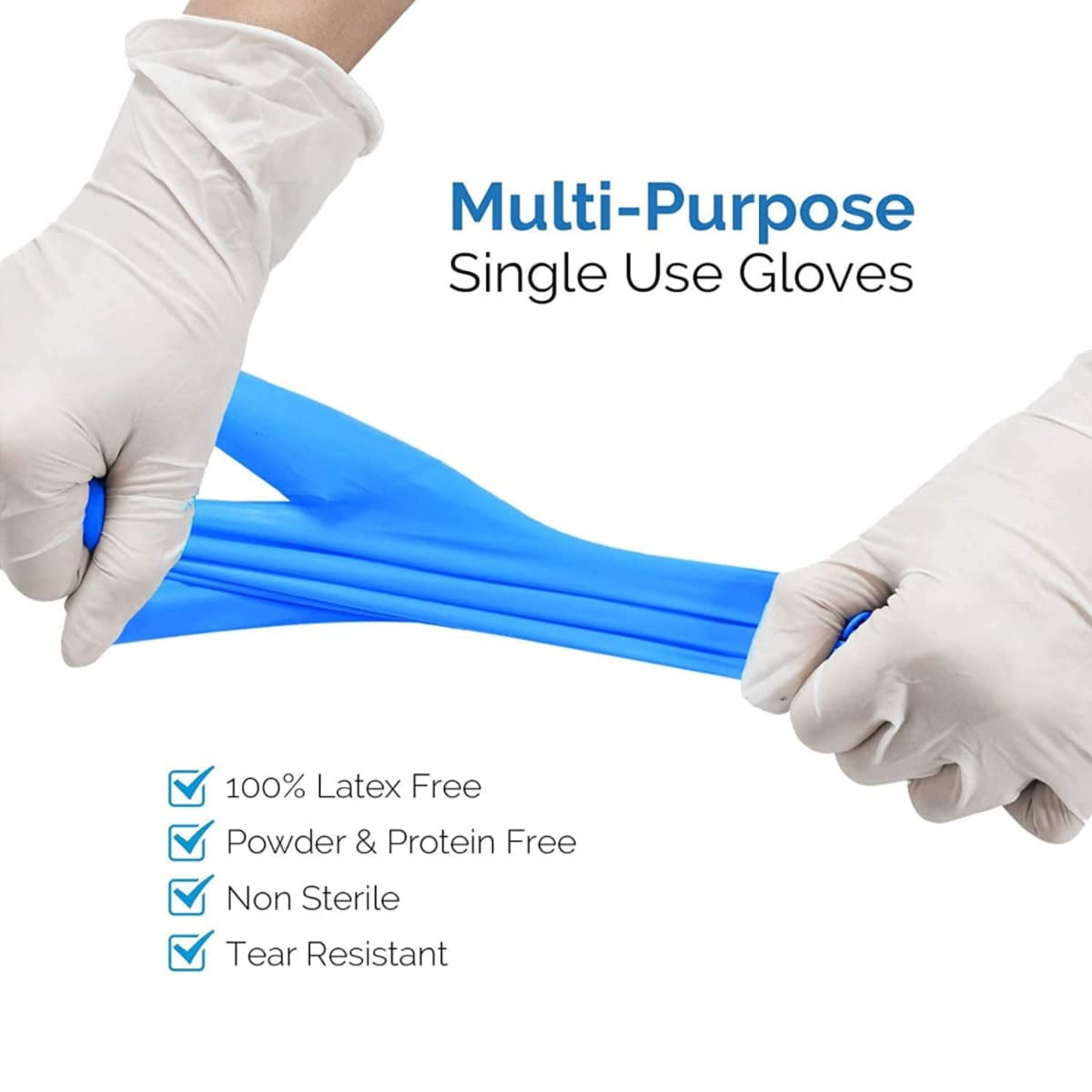 Humitech Disposable Vinyl Gloves, Medium Glove, Medical Exam Grade, Latex Free & Powder Free, 1000 Count Case, Blue