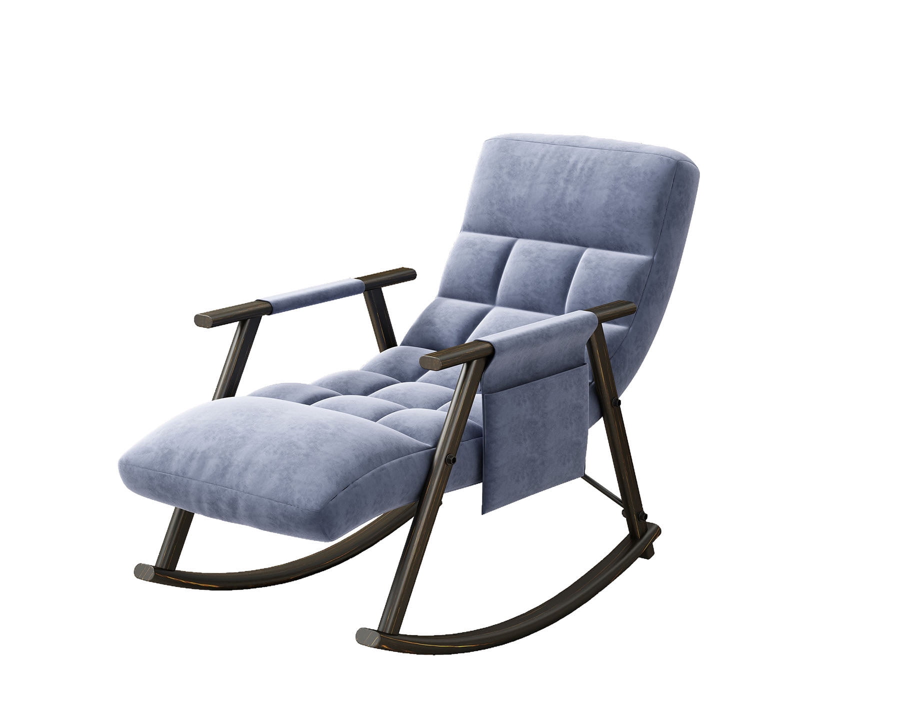 Multi-Position Reclining Rocking Chair Adjustable Back & Footrest Soft Sponge Cushion Gentle Rocking, No Dizziness Easily Foldable & Portable (300LBs) Nursery Glide Chair