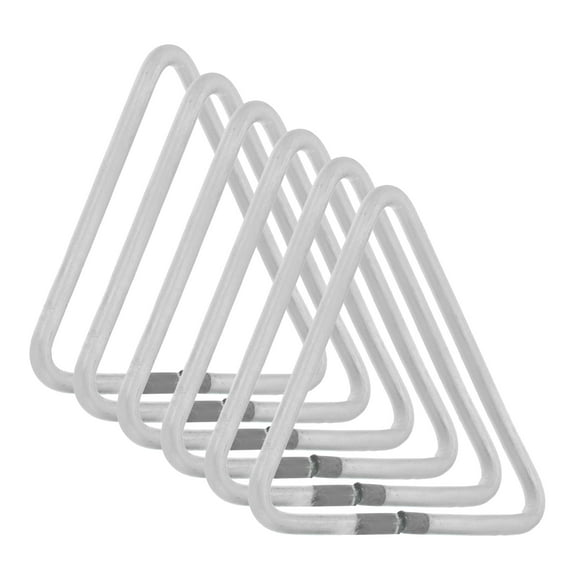 Uxcell 2 Inch Triangle Dream Catcher Rings, 6 Pcs Metal Christmas Macrame Wreath Floral Ring Hoop, Silver