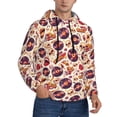 thumbnail image 2 of Lsque rock music Skull record Pattern Casual Men's Hoodie,Hooded Sweatshirt with Kangaroo Pocket,Pullover Hoodie-Medium, 2 of 7