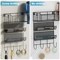 thumbnail image 5 of Subekyu Metal Hair Tool Organizer Wall Mount, Hair Dryer Holder with 3 Tier Shelf Basket Hooks, Bathroom Hair Styling Tool Organizer, 5 of 6