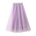 thumbnail image 7 of XINPING Flowy Skirts for Women Fashion Floral Stretchy Flowy Maxi Skirt Summer Boho Pleated Beach Long Skirts with Pockets, 7 of 7