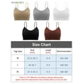 thumbnail image 2 of BadPiggies 5-Pack Women's Padded Bralettes V Neck Cami Bras Seamless Wirefree Bra with Elastic Straps, XL, 2 of 5