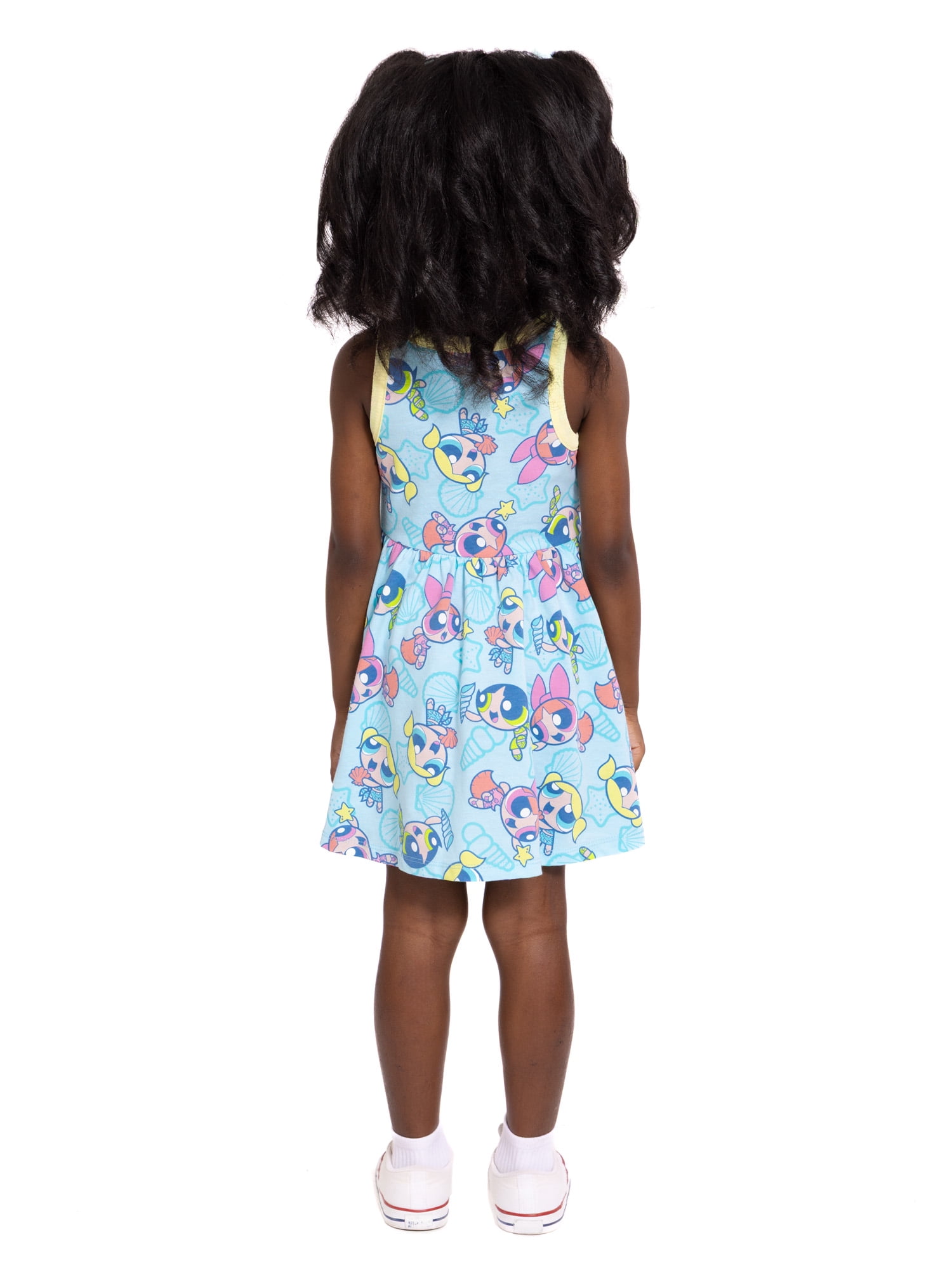 The Powerpuff Girls Toddler Girls Allover Print Graphic Tank Dress, Sizes 12M-5T