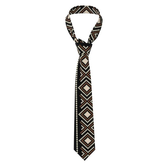 Men's Tie, Checkered Texture Floral Printed Tie Fashionable Wedding Party Best Man Suit Tie Work Tie Male Birthday Gift