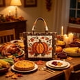thumbnail image 4 of Twfbrm Halloween Fall Tote Bag for Women, Autumn Waterproof Shoulder Bag with Pumpkin and Maple Leaf Print Design, Autumn Decorative Lightweight Handbag for Shopping, Outdoors, Thanksgiving Decor, 4 of 6