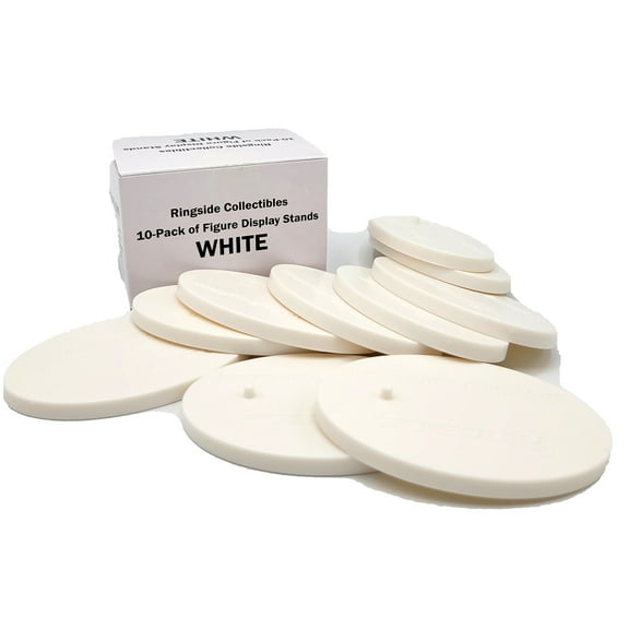 10-Pack of Display Stands for Mattel Figures (White) - Ringside Exclusive Ringside Collectibles Wrestling Action Figure Accessories