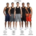 thumbnail image 3 of Brooklyn Vertical Men's 5-Pack Athletic Basketball Shorts with Pockets and Drawstring Closure, 3 of 7