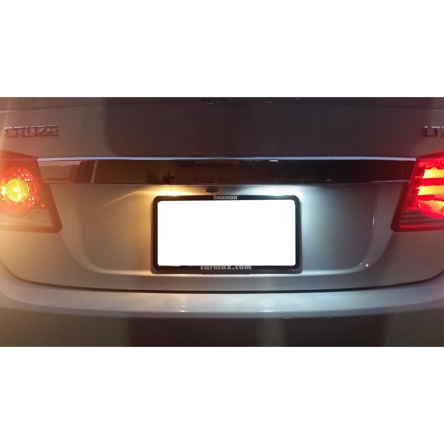OEM-Fit 3W Full LED License Plate Light Kit For 2011-15 Chevy Cruze & 2016-up Chevrolet Spark, Powered by 18-SMD Xenon White LED & Can-bus Error Free