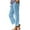 Light Blue, variant on Tbopshirt Womens Casual Pants,Women's Spring and Solid Color Elastic Waist Cotton Linen Versatile Straight Tube Casual Wide Leg Pants,Plus Size Pants for Women