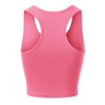 thumbnail image 4 of MixMatchy Women's Cotton Basic Sleeveless Racerback Sports Crop Tank Top, 4 of 4