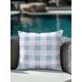 thumbnail image 4 of Waterproof Outdoor Throw Pillows with Inserts 16"x16", Blue Checkered Soft Decorative Pillowcases for Couch Bedroom, Blue White Buffalo Plaid Pillow Covers for Sofa Living Room, 4 of 8