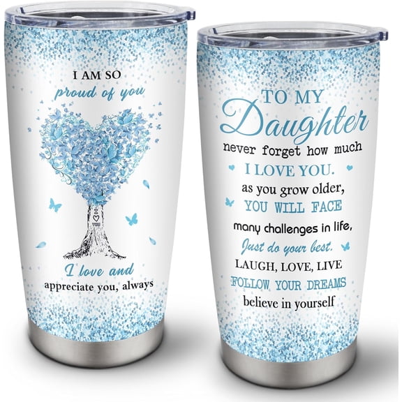Daughter Gifts, Gifts For Daughter, Daughter Tumbler 20oz, Daughter GiftS From Mom, Daughter Gifts From Dad, Mother Daughter Gift, Christmas Birthday Gifts For Daughters, Gift For Daughter