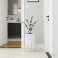 thumbnail image 5 of White Metal Plants Stand With Pot 4 Legs Decorative Floor Plantser For Living Room Balcony, 5 of 8