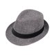 thumbnail image 1 of Sombrero de jazz estilo británico, ala corta, decoración de cinta, transpirable, tipo cubo, de malla., 1 of 8