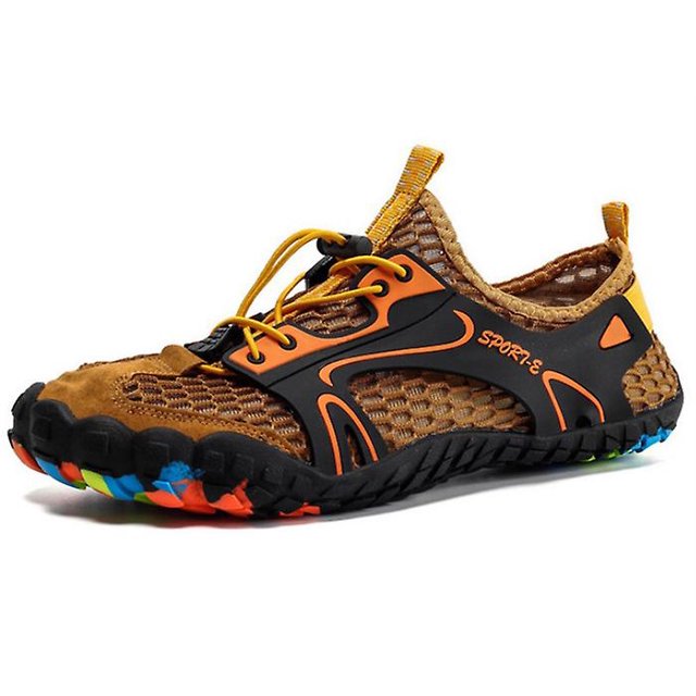 Zapatos de senderismo transpirables de verano para hombre, zapatillas de deporte de gamuza + malla para exteriores, zapatos de escalada para hombre, zapatos deportivos para hombre, zapatos de agua de secado rápido