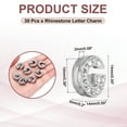 thumbnail image 2 of Uxcell 30pcs Letter Charm, Rhinestone Letter G Charm for Jewelry Making Leather Collar Necklace, Silvery, 14mm, 2 of 7