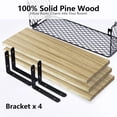 thumbnail image 3 of Floating Shelves, 3 Set Wall Mounted Wood Bathroom Shelves with Wire Storage Basket & Hooks,Farmhouse Floating Shelf Bathroom Accessories for Bedroom,Living Room, Kitchen,Bathroom Decor, Light Burnt, 3 of 7