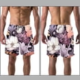 thumbnail image 3 of luoweisi Men's Beach Shorts Quick Dry Swim Trunks with Mesh Lining Flower XL, 3 of 5