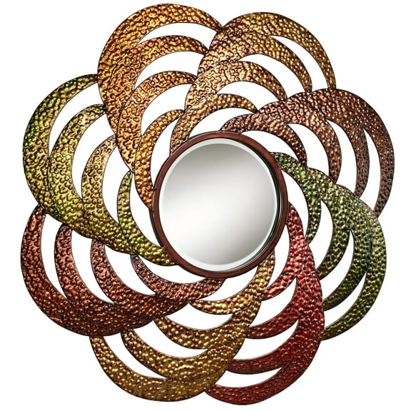 With the Flow Round Wall Mirror Multi Jewel