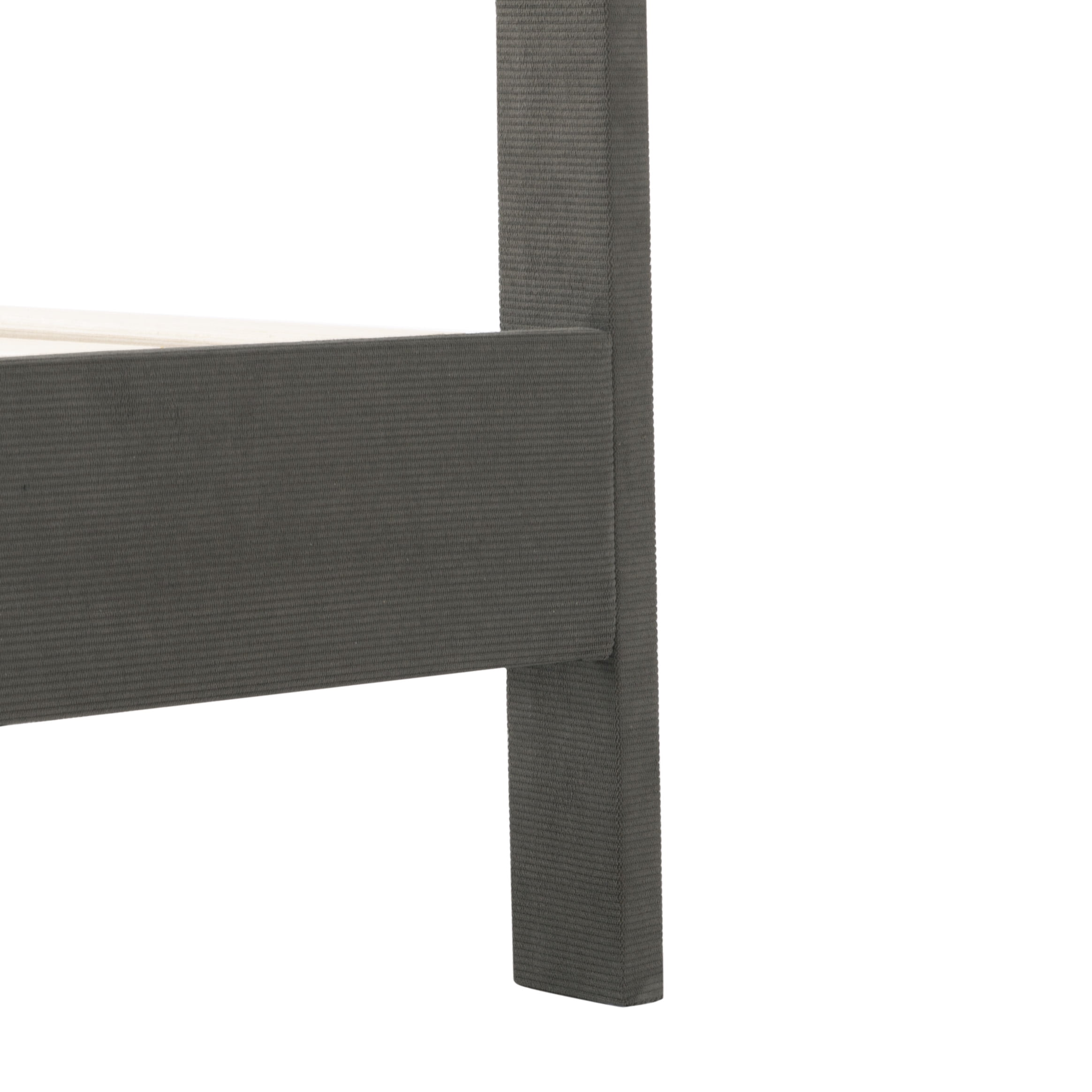 Gewnee Full Size Bed Frame,Upholstered Platform Bed Frame with Corduroy Headboard,Wood Platform Bed,No Box Spring.Gray