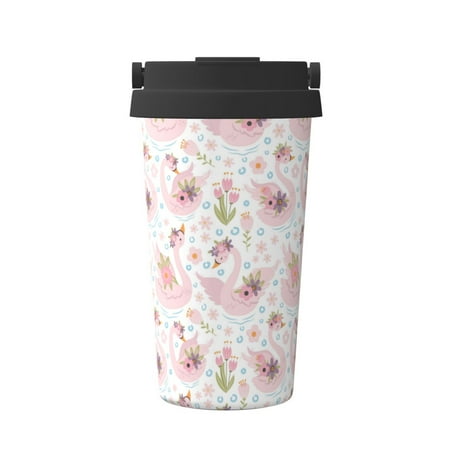 

Junzan Swan And Flowers for Stainless Steel Vacuum Insulated Tumbler - Reusable Insulated Cold Brew Iced Coffee Cup Thermos -Gifts for Women Men Him Her