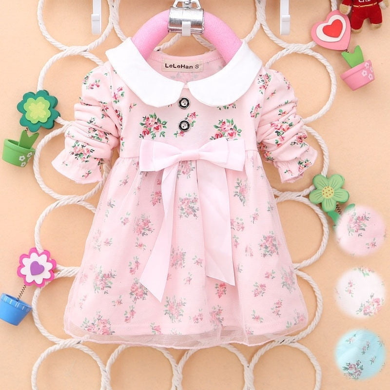 Frozen Girl Baby Toddler Flower Dress Tutu Clothes Long ...