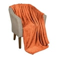 thumbnail image 4 of BNM Diamond Fleece Plush Fluffy Blanket, King, Rust, 4 of 8